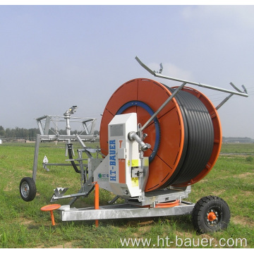 Components of sprinkler hose reel irrigation system